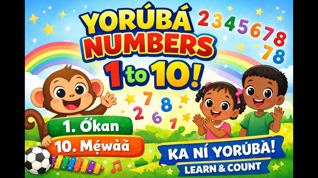 Onka Yoruba | Yorùbá Numbers 1 to 10 for Children | | Kids Learning Video