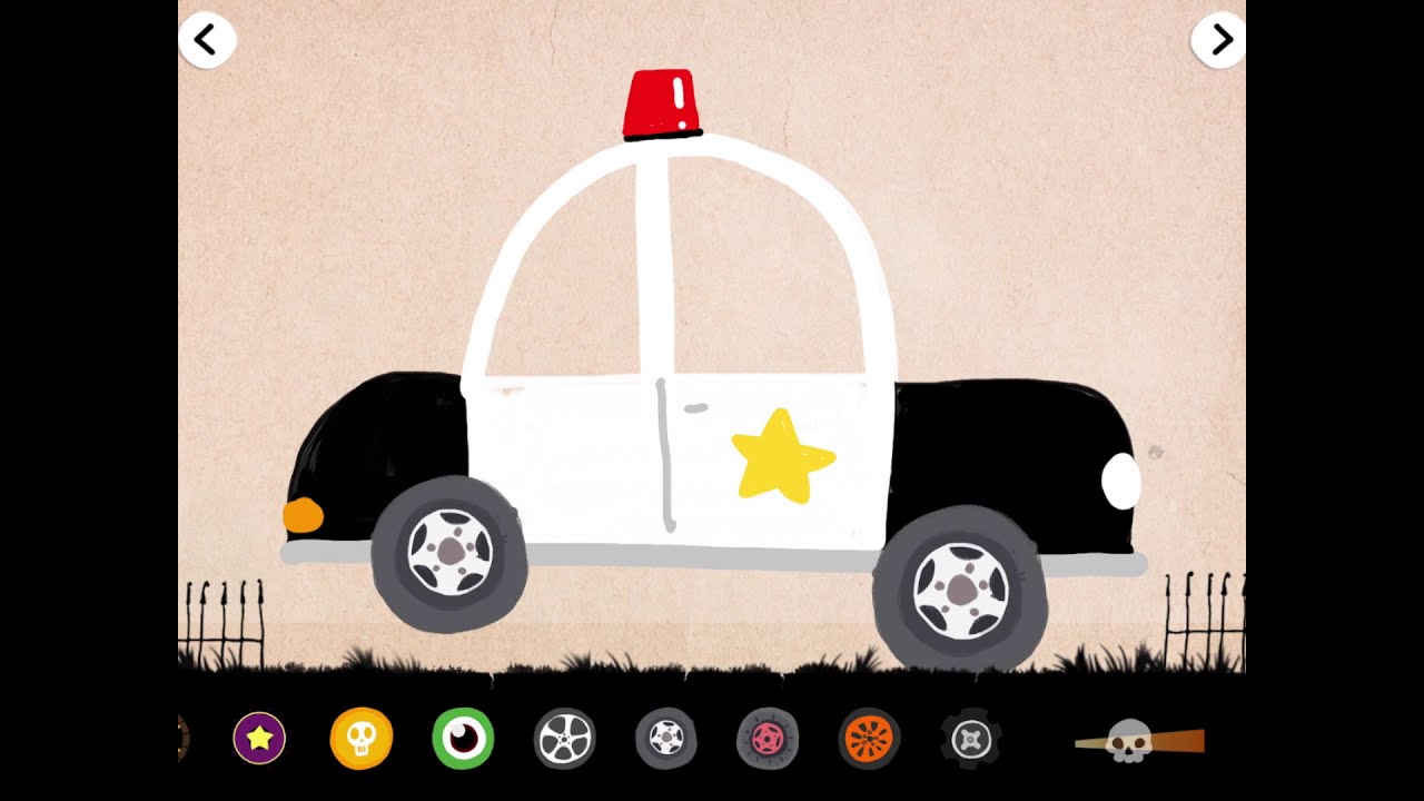 Labo Halloween Car:Draw & Race for Kids Toddlers,racing game,drawing police car fire engine bus