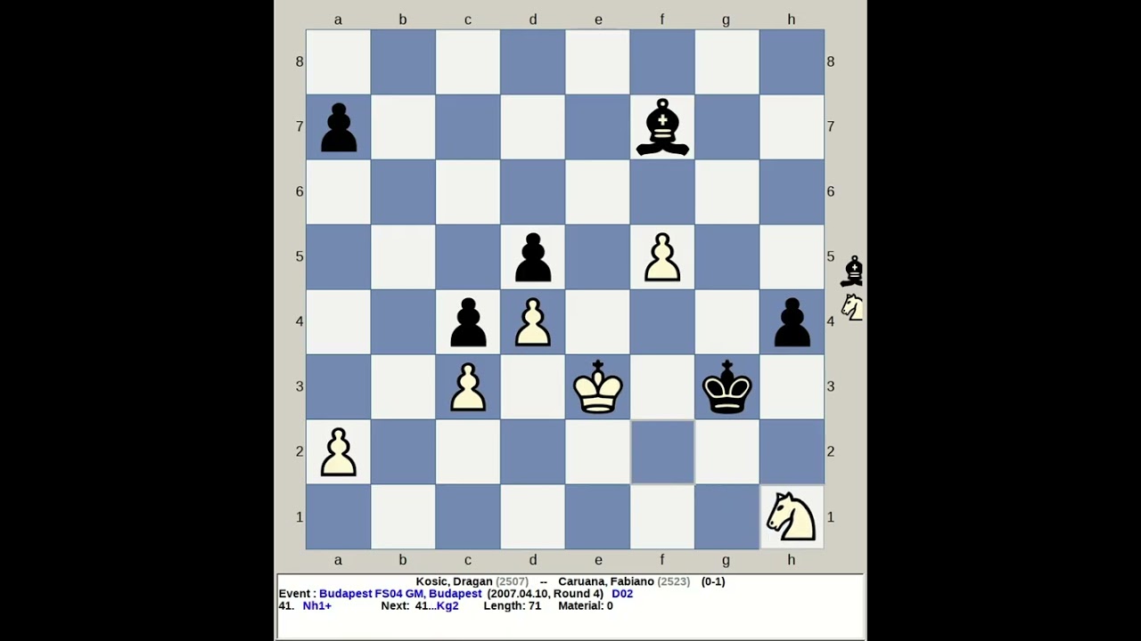 Kosic, Dragan vs Caruana, Fabiano | Budapest FS04 GM Chess 2007, Hungary