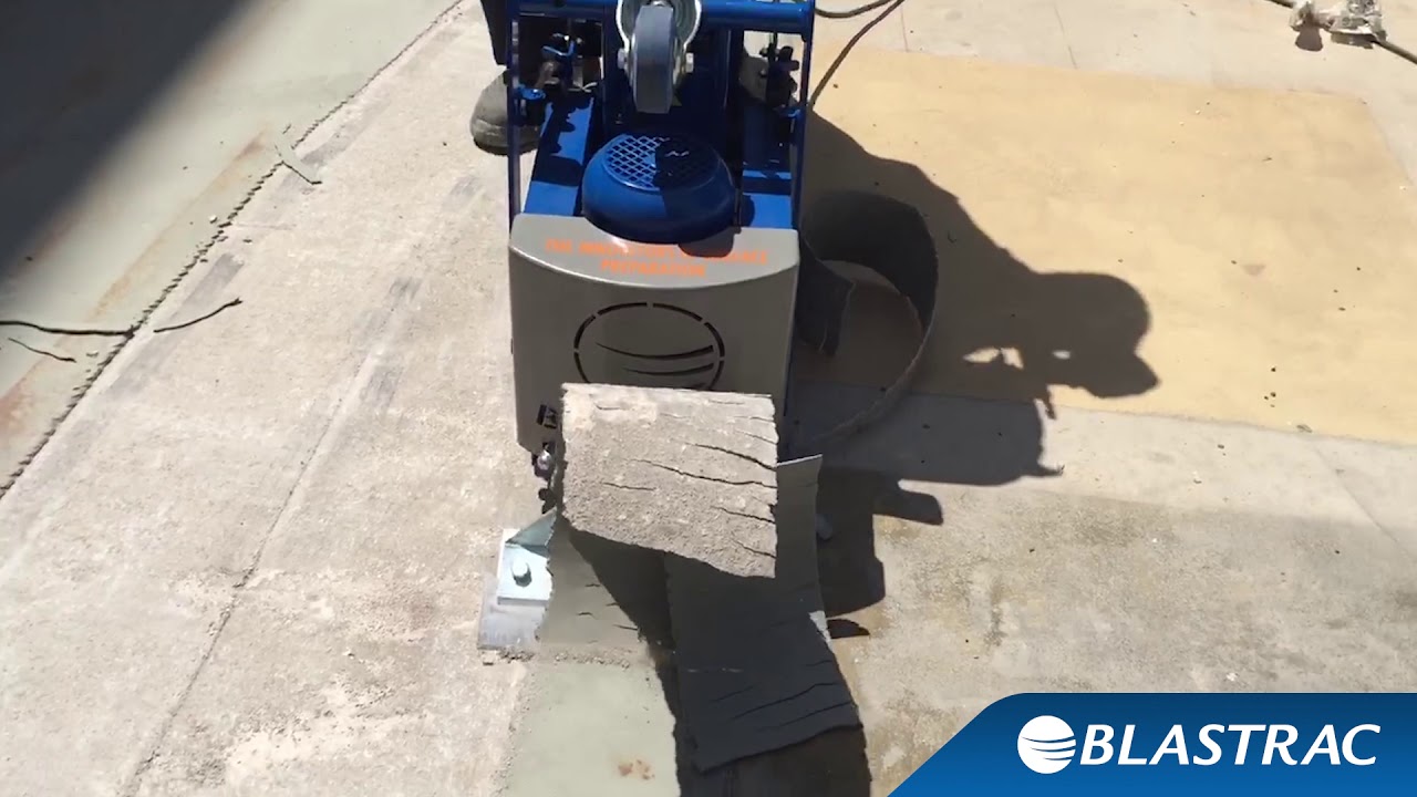 Resin Removal with Blastrac floor strippers