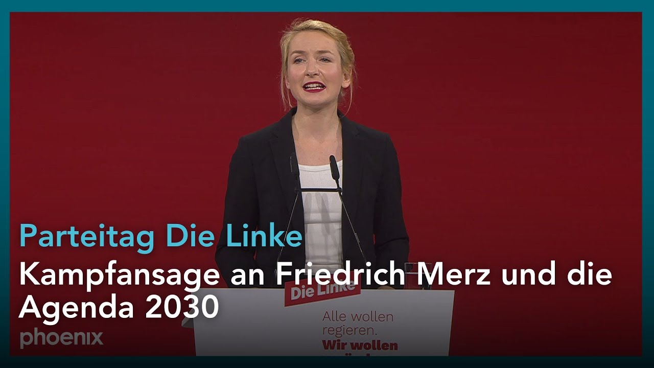 Parteitag Die Linke: Ines Schwerdtner (Parteivorsitzende) bringt den Leitantrag ein | 18.01.25