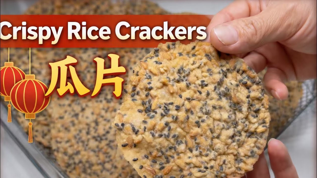 薄脆香的瓜片｜年味零食 Crispy Rice Crackers | New Year Snack