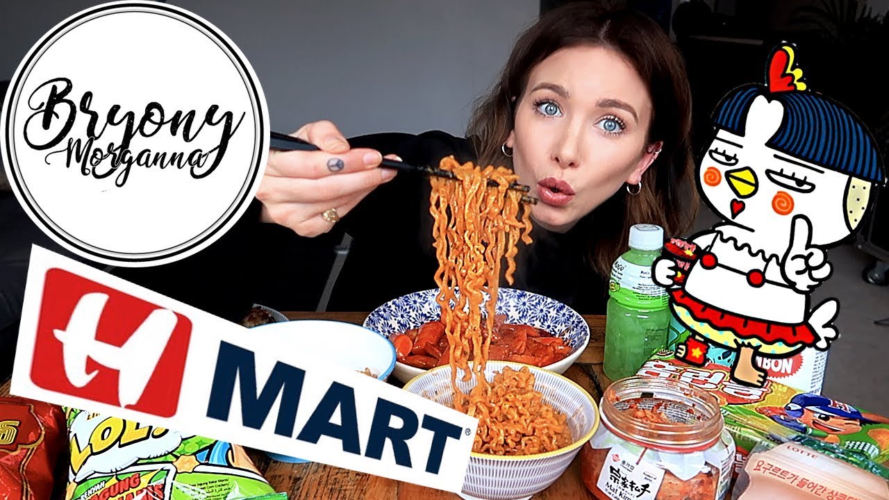Come With Me To H Mart UK & Korean Food Haul/Instant Ramen Mukbang | Bryony Morganna