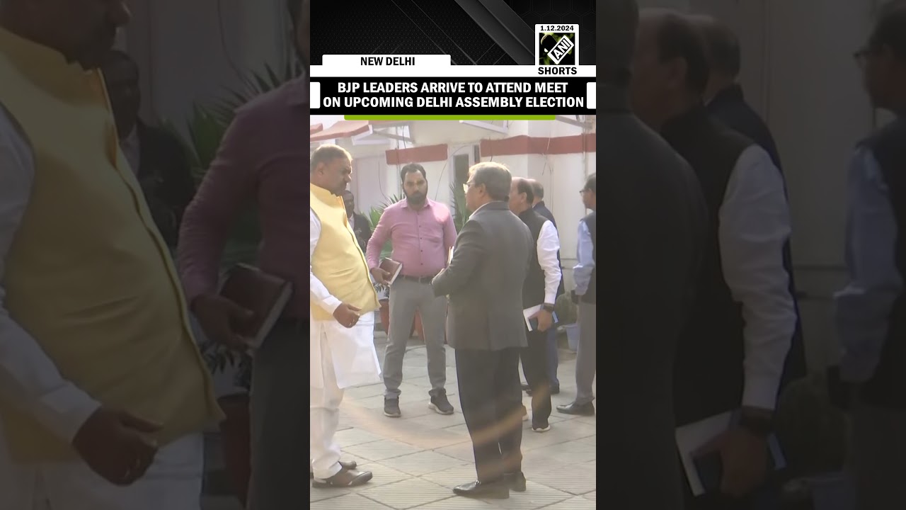 Delhi: BJP leaders arrive to attend meeting for upcoming Delhi Assembly election