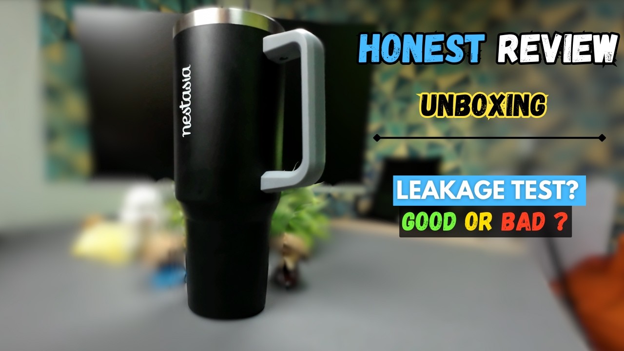 Nestasia 1.2 litre Tumbler with Handle Straw & Lid Full Review | Insulated Bottle
