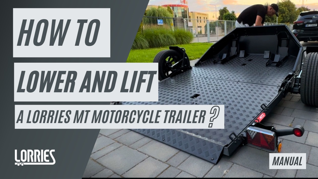 How to Lower and Lift a LORRIES MT Motorcycle Trailer | Official LORRIES Tutorial - Step-by-step