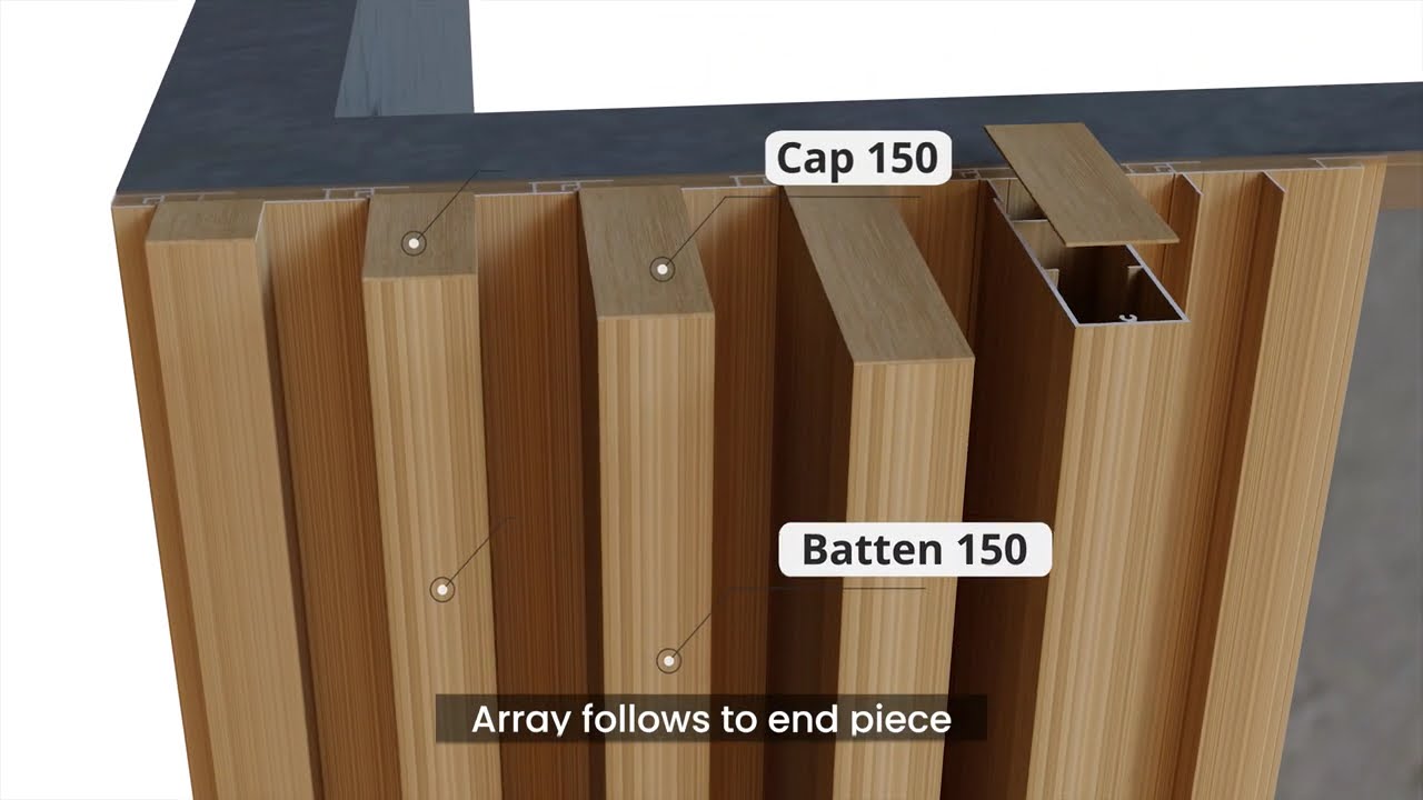 Clad Batten attachment installation guide with combination of 50 series Battens
