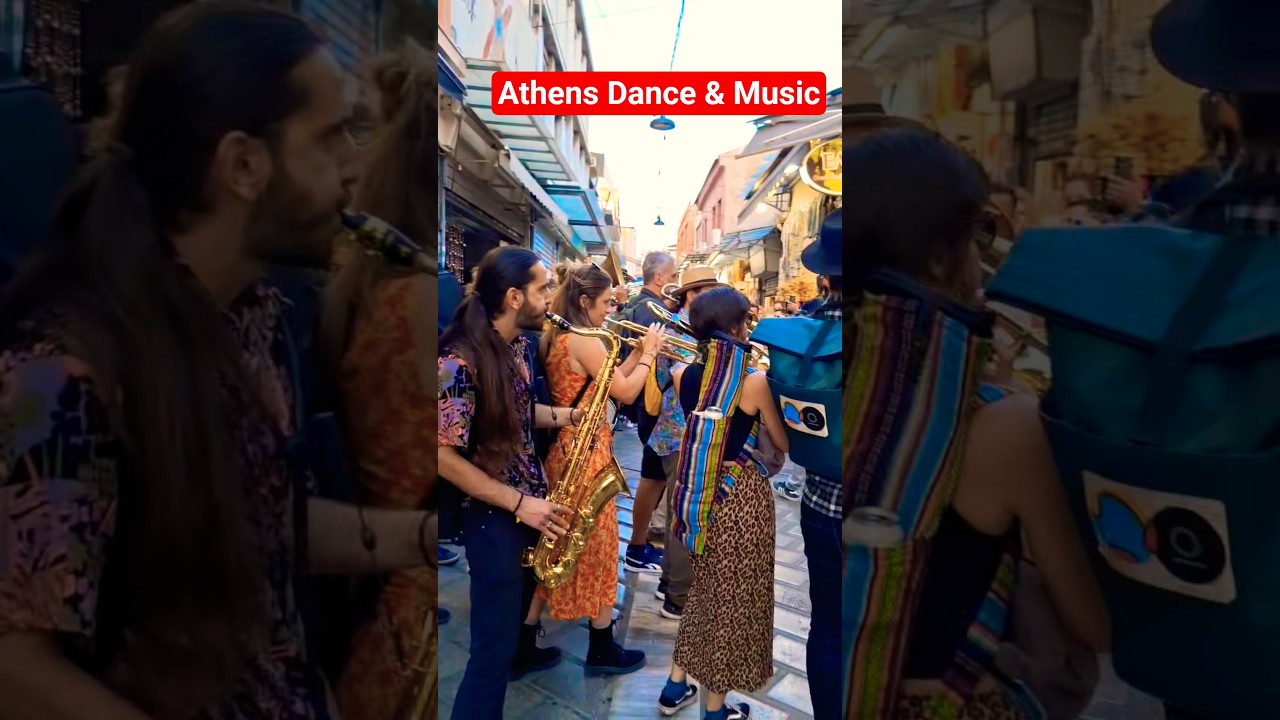Joyful Dance and Music in Athens City Squareb#athens #dance #livemusic #greekfestival #shorts
