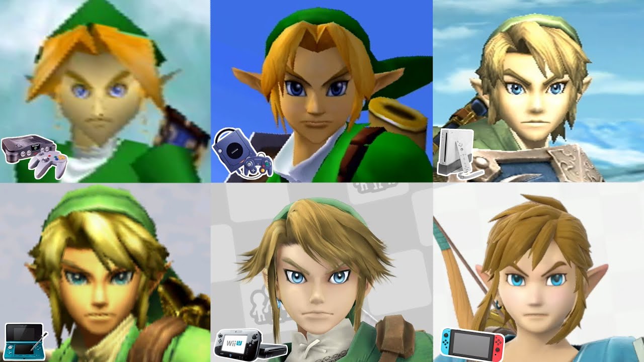 スマブラファイターの顔の変化 Part 1 (64参戦組)【Fighter's Face Evolution in SSB.】