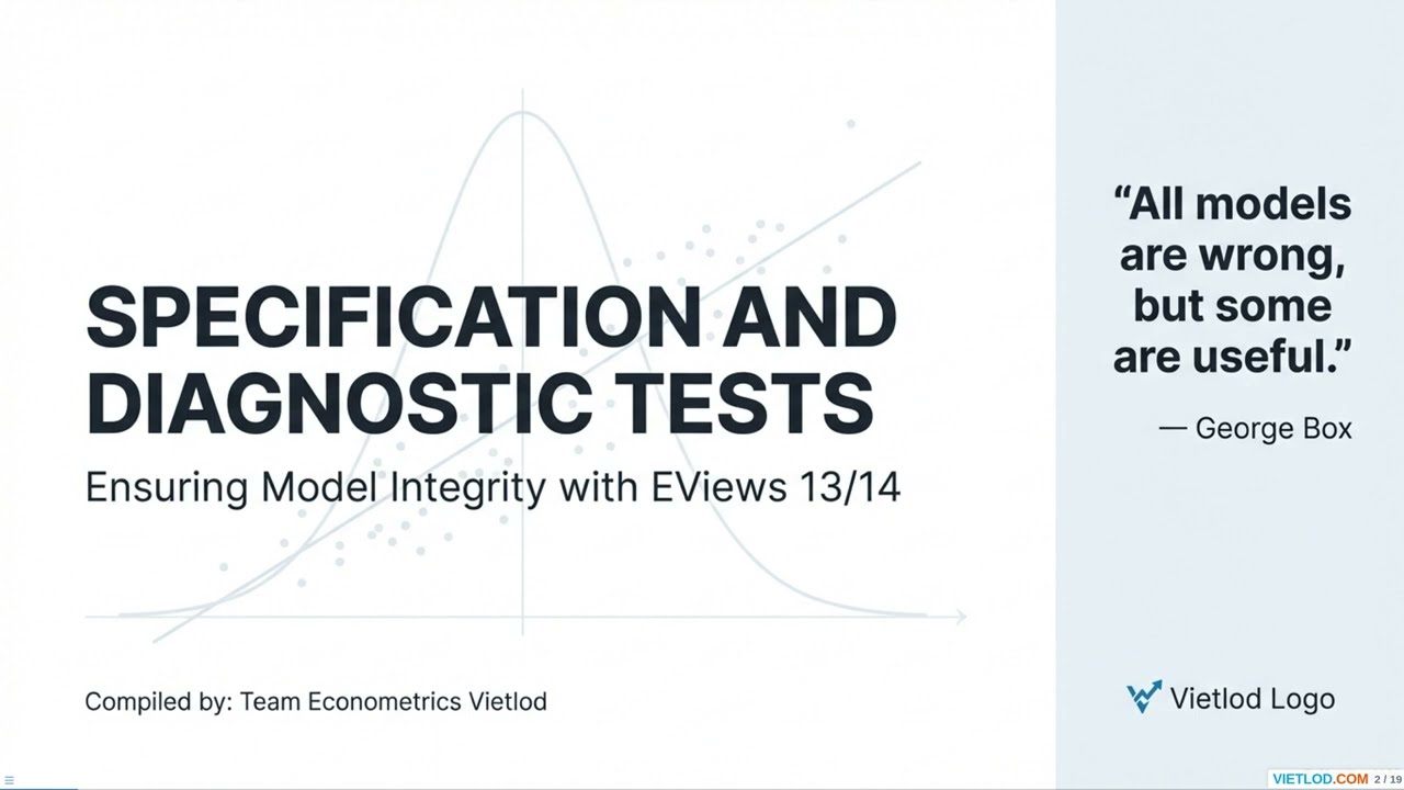 Model Specification and Diagnostic Testing and Implementation in EViews #eviews #econometrics