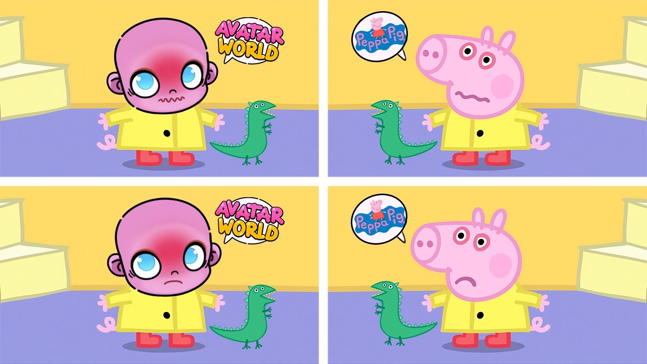George's Bad Cold - What Will Peppa Do?? Peppa Pig in Avatar World