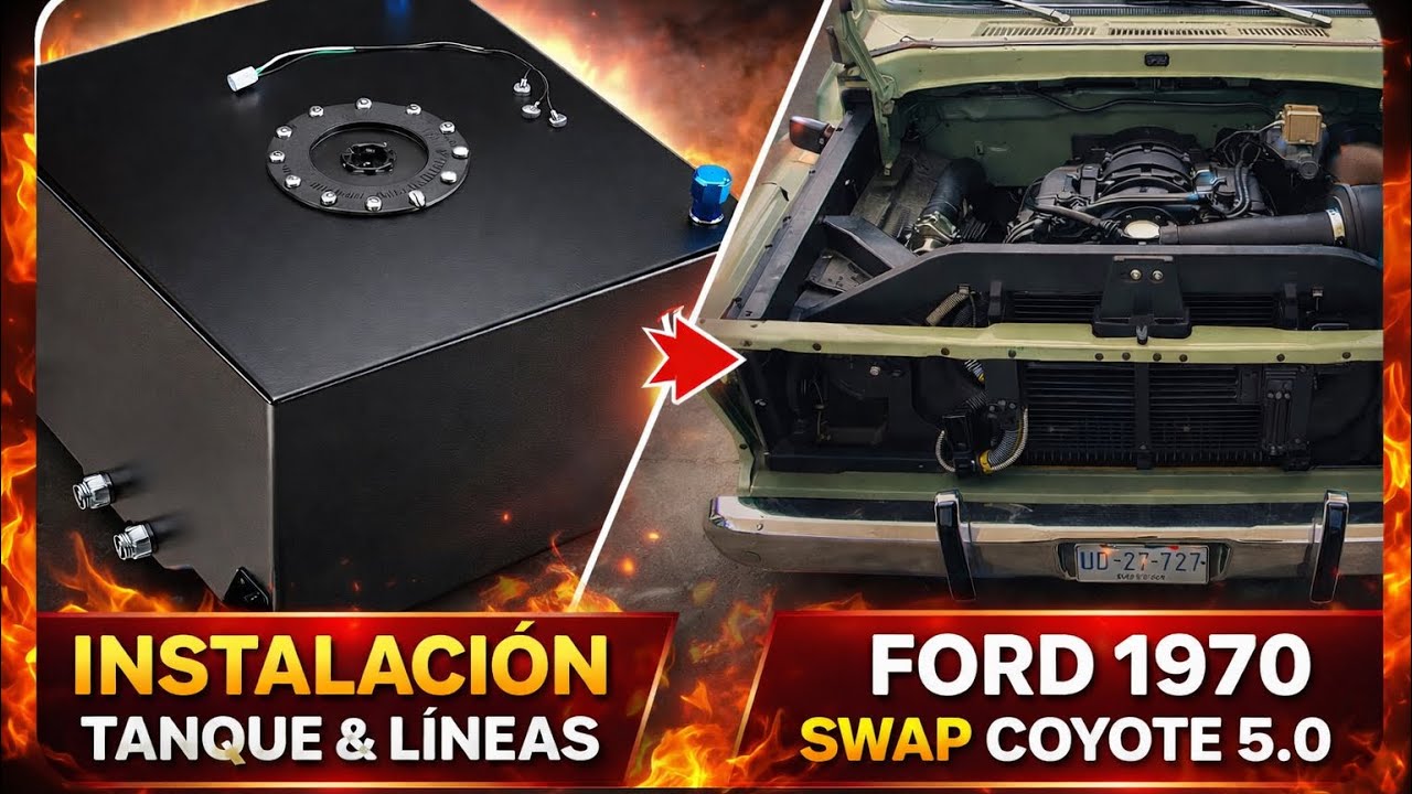 INSTALACIÓN de TANQUE de GASOLINA y LÍNEAS | FORD 1970 Swap Coyote 5.0