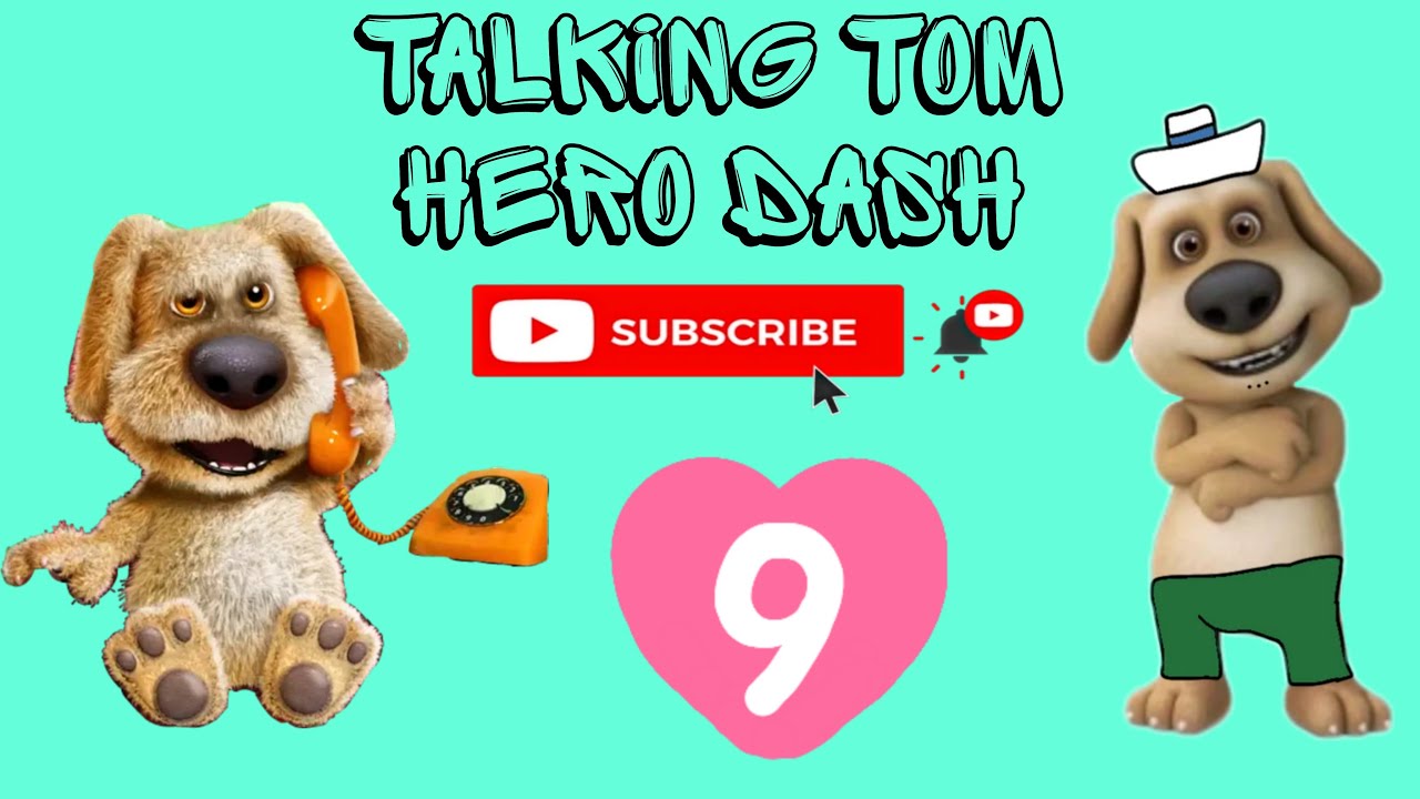 Talking Tom Hero Dash - 4 x Tom Ben Gameplay Android and iOS