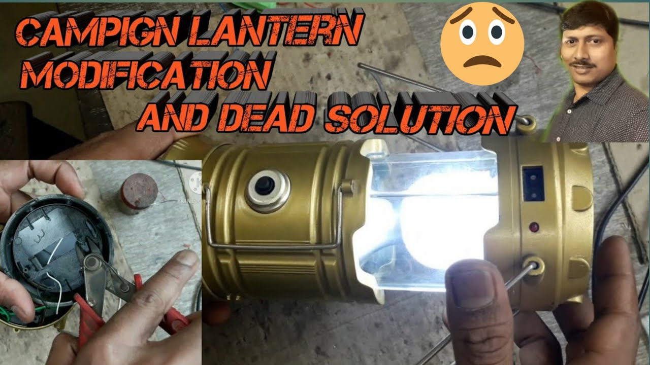 Solar Rechargeable camping light Modification | Solar Camping Lantern Repair dead Condition