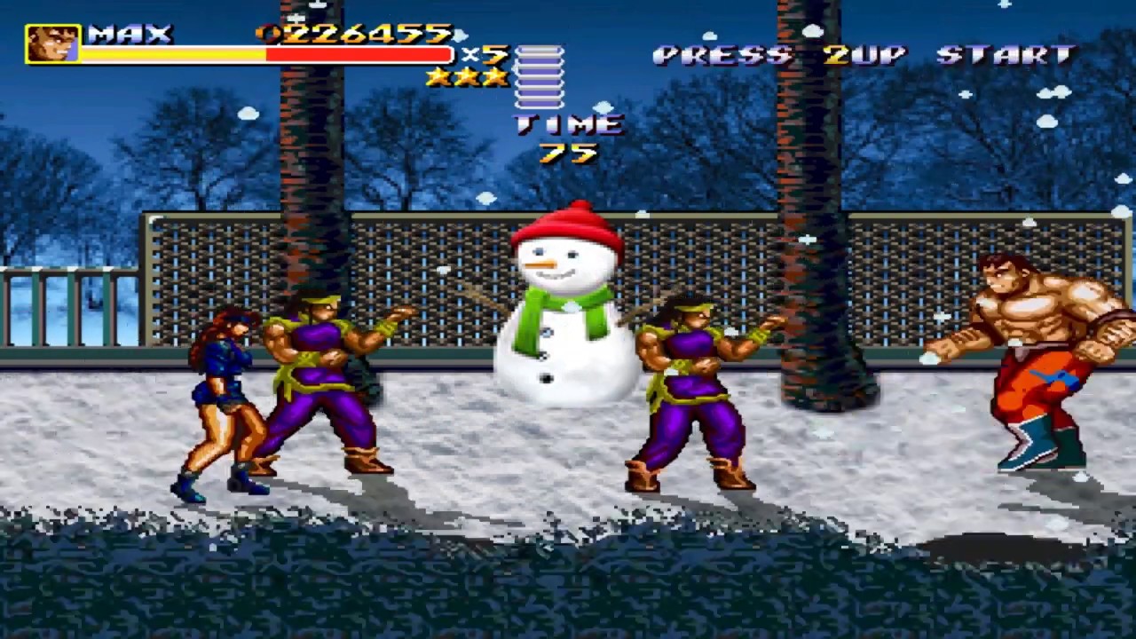 Winter Party (Streets of Rage Remake (v5.1) Mod) (PC) (Max) Walkthrough