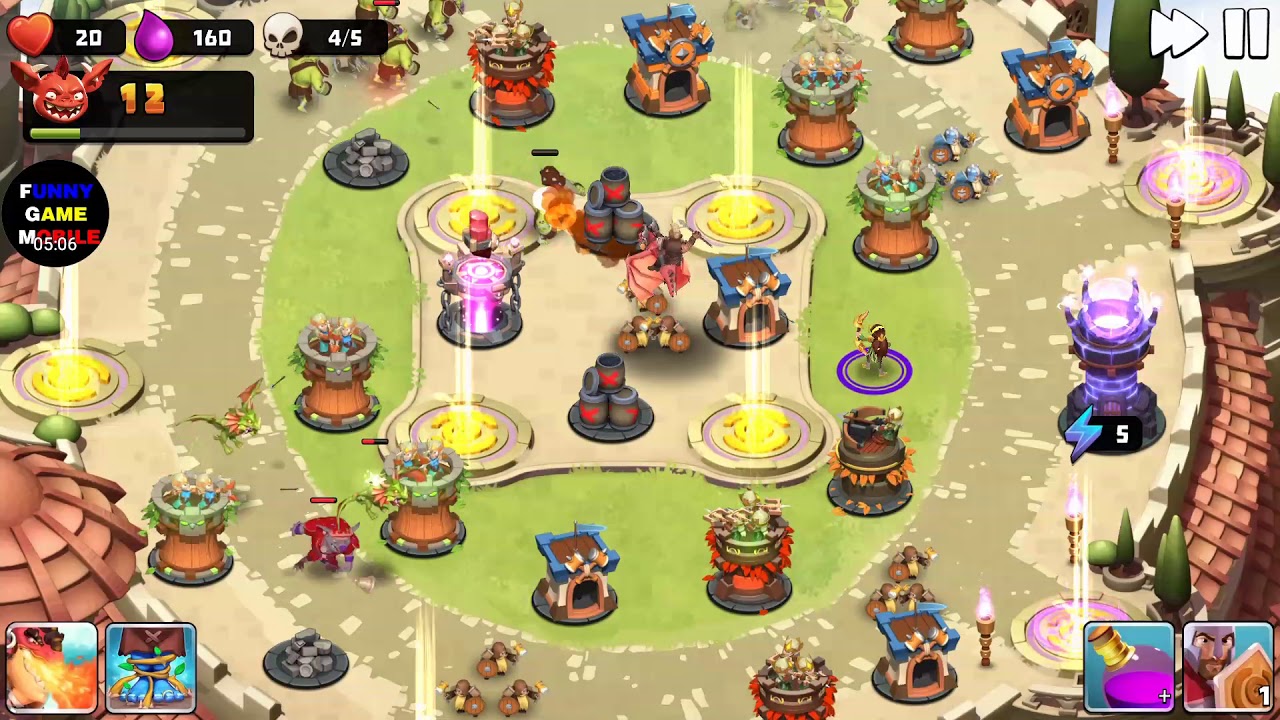 FGMobile - Castle Creeps TD: Chapter 45 - Level 178 - Vicious Circle ( Without Sentinel )