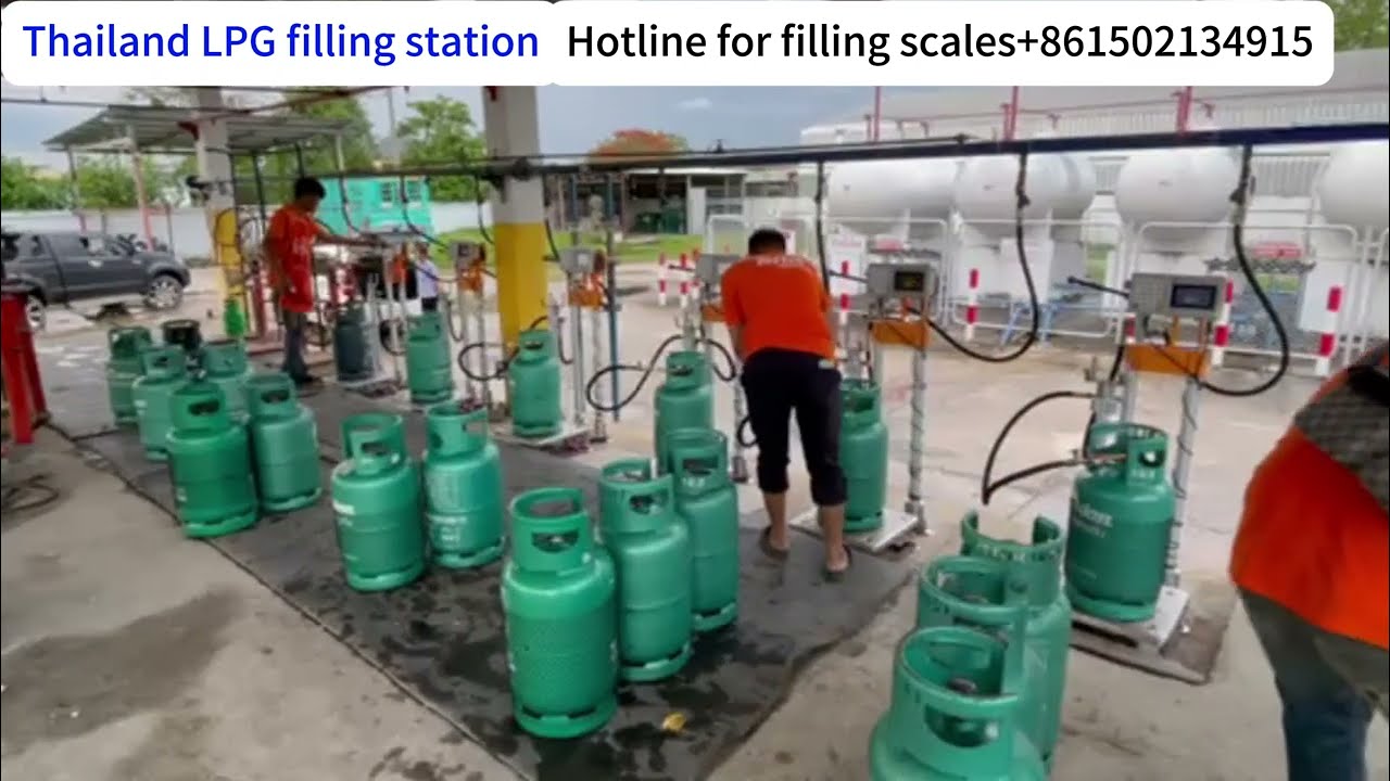 Anti-cheating LPG filling machines big capacity 120kg(Thailand LPG filling station)