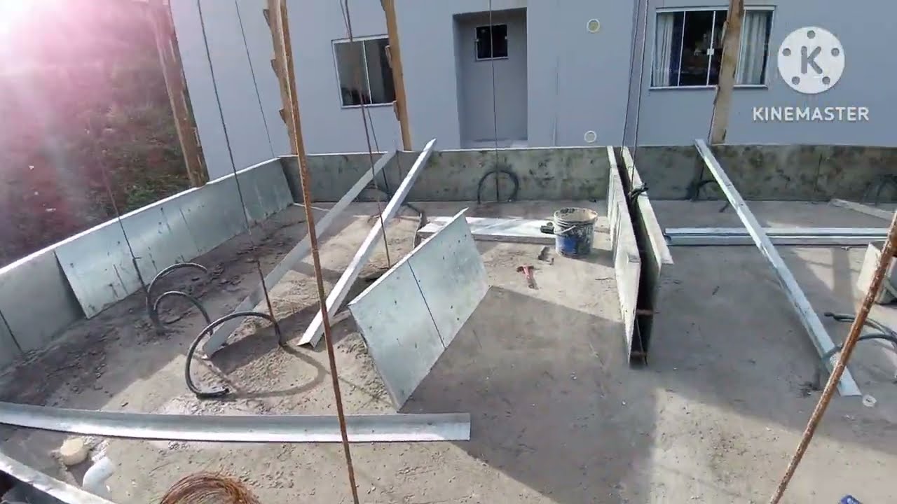 Formas  para  parede  concreto  armado  no  segundo  andar !
