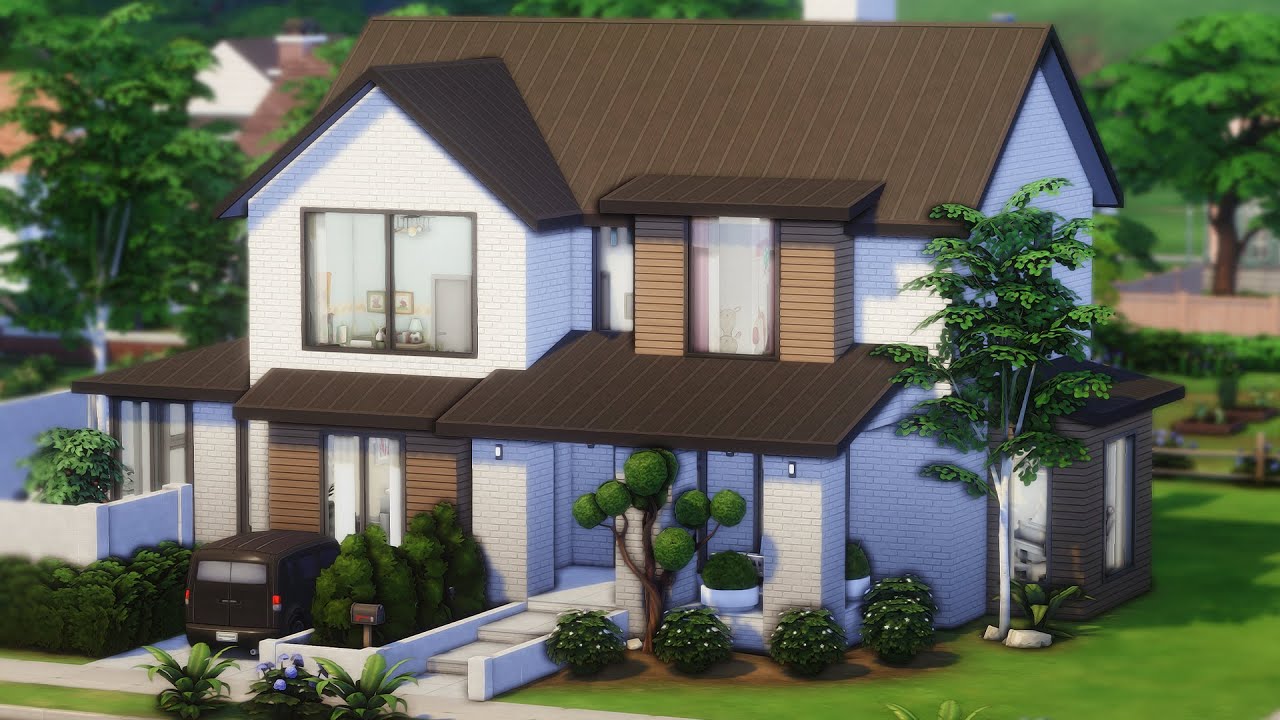 Modern Suburban Home [No CC] | The Sims 4 - Speedbuild