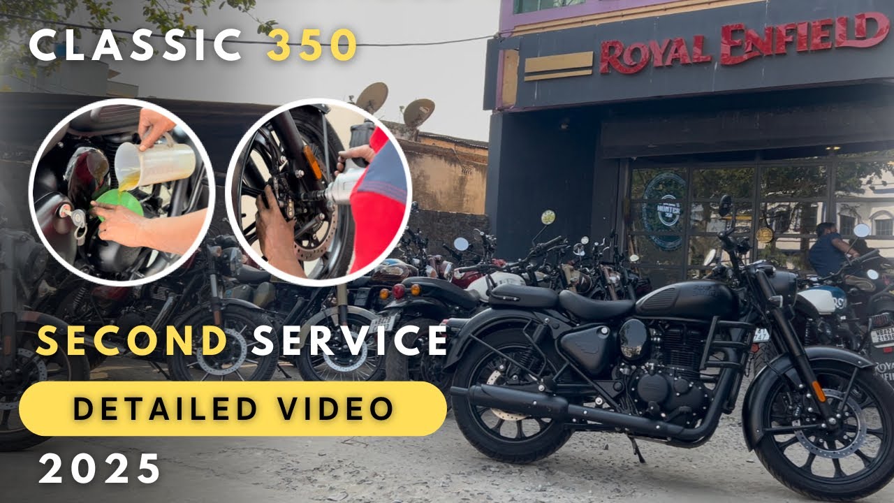 Classic 350 Second Service Cost❤️ | Royal Enfield Stealth Black 🔥 - Full Details