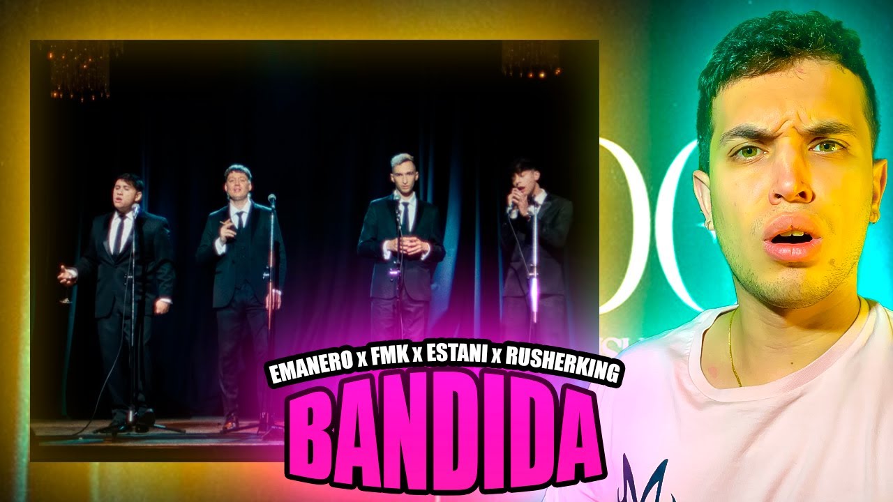 (🇪🇸 REACCIÓN) Emanero, FMK, Estani, Rusherking - BANDIDO (Official Video)