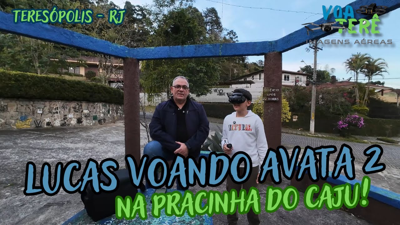 Lucas voando o DJI Avata 2 na pracinha do Caju!
