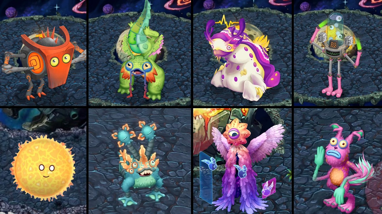 ALL Monster on Space Island vs Cloud island Fanmade | My Singing Monster