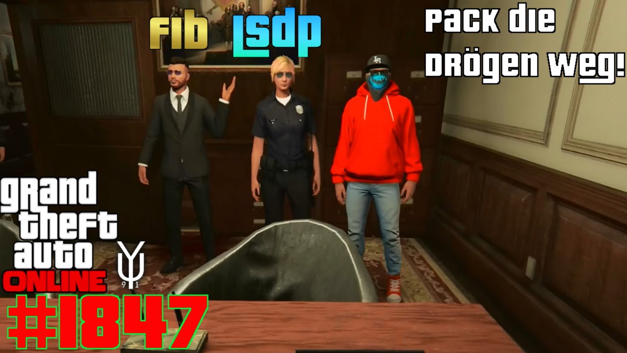 GTA 5 ONLINE #1847 Die Cops sind da! Packt die Drögen weg Let´s Play GTA V Online PS4 YU91