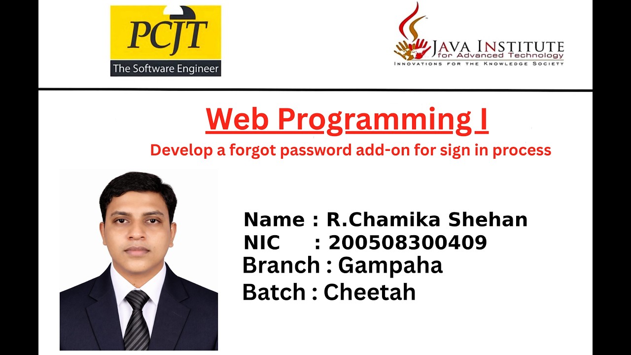Develop a forgot password add-on for sign in process