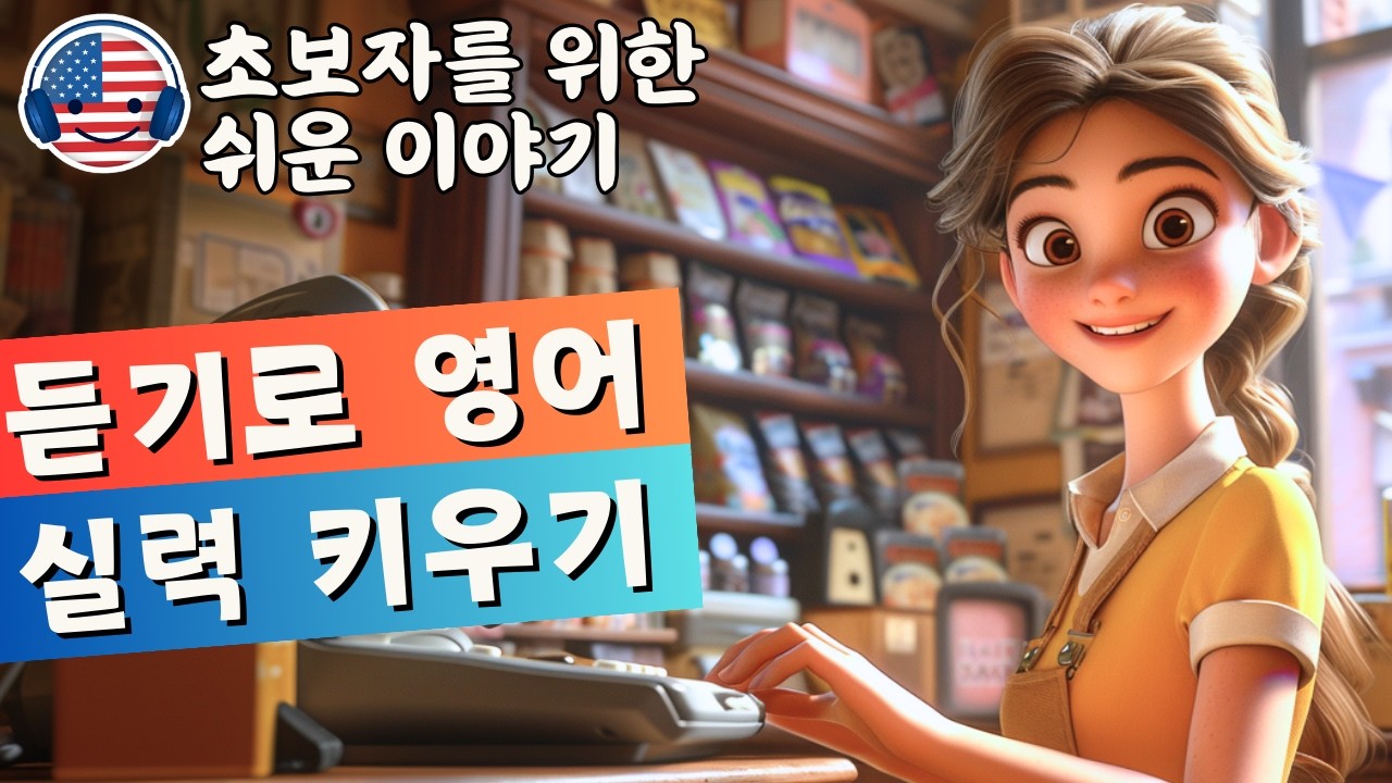 영어 듣기를 이해하기 시작하세요 🎧 짧은 이야기 '식료품 가게의 캐셔 하루' - 61강