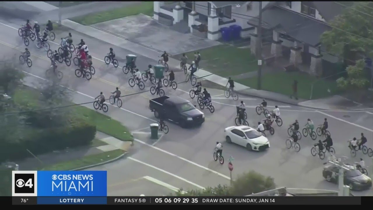 Hundreds of bike riders take over Miami streets on MLK Day