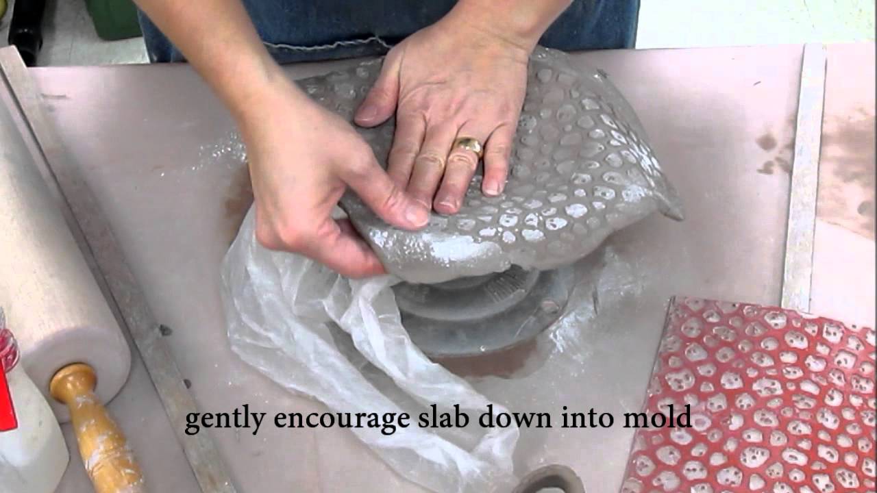 Textured Slab Plate over a Plaster Mold - Ceramics II