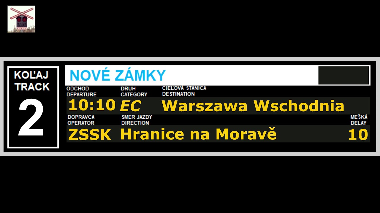 Nádražní Hlášení Nové Zámky | Slovenský INISS - 9/2019