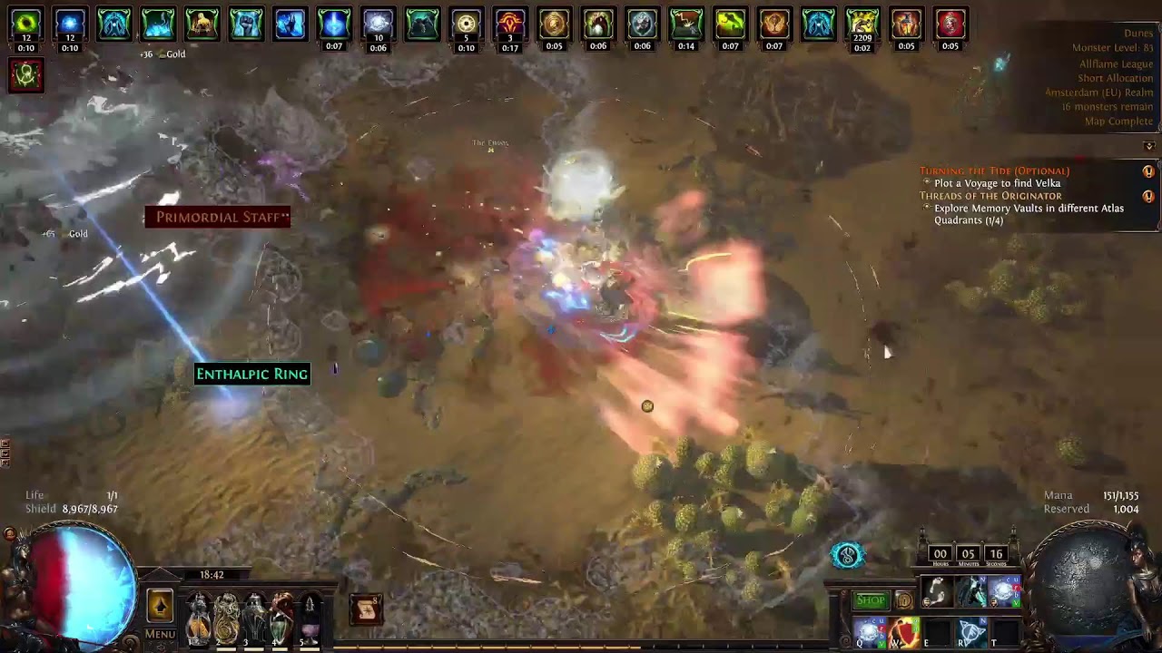 Path of Exile 3.29 Curse of the Allflame | Occultist Power charge stacker Winter Orb (Breach Dunes)
