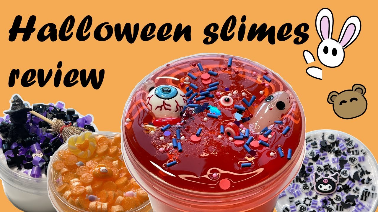 Halloween slime review! 🎃 Bbiya, Gina, Slrk, & Waak slime shops ❤️