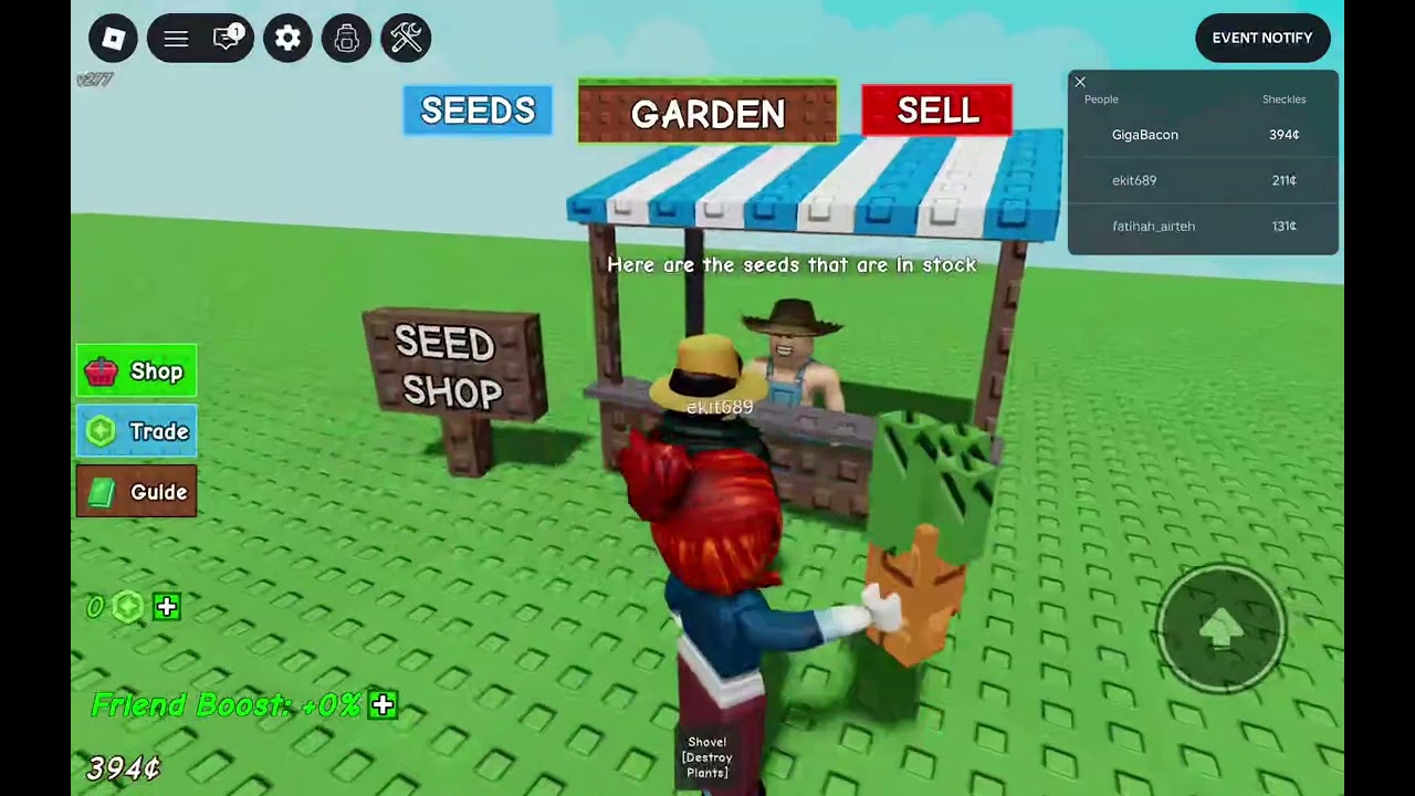 Part 1 of Playing Grow a Garden