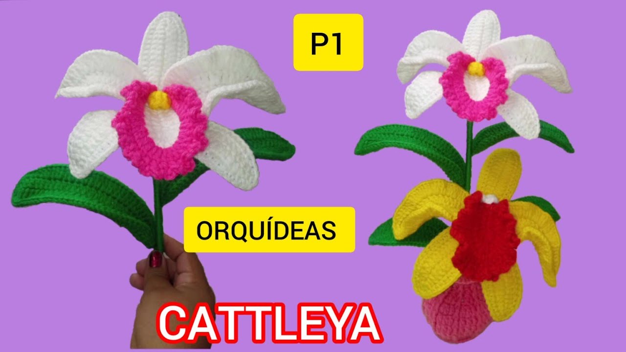 Cómo realizar una ORQUÍDEA CATTLEYA 🏵️ a crochet parte 1