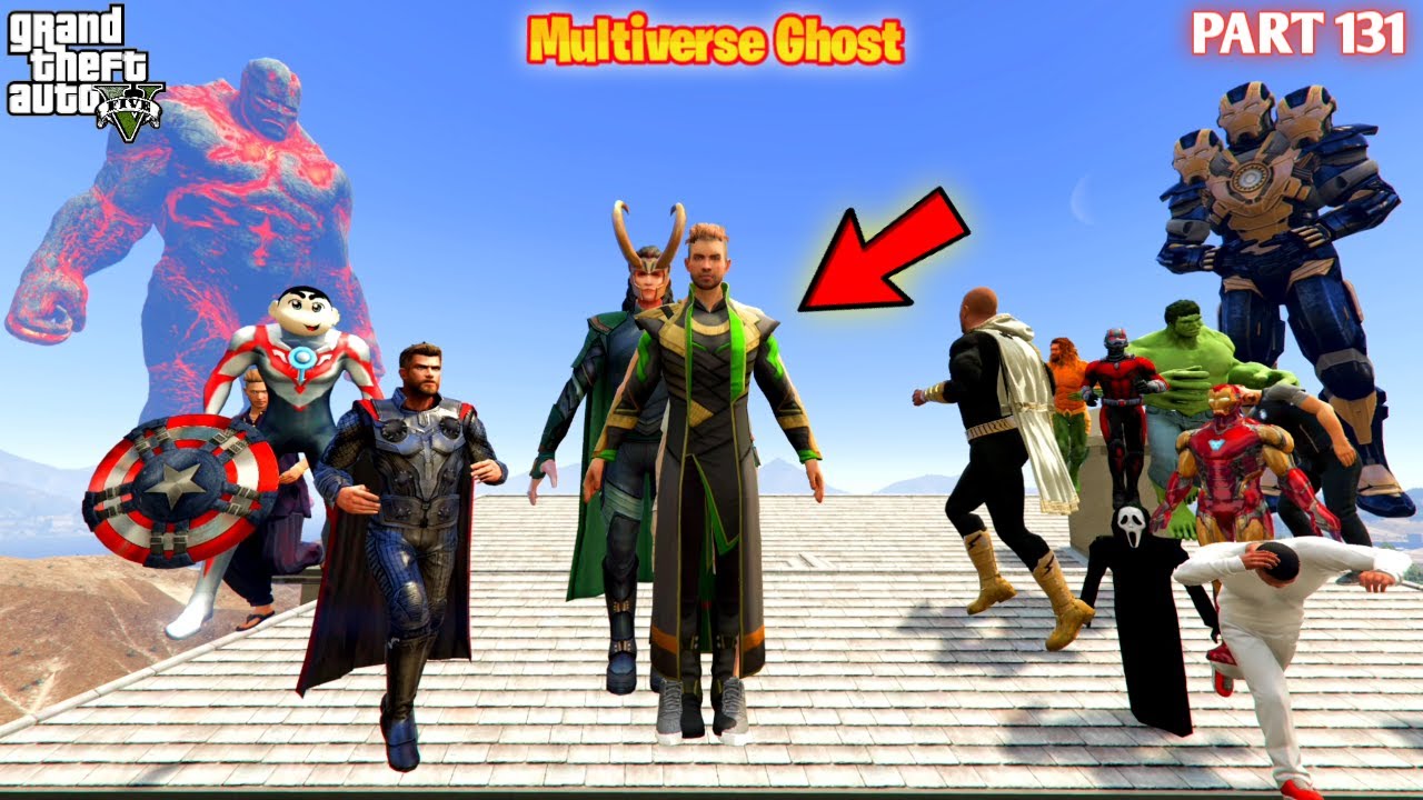 Multiverse Ghost Adam Become Loki Can Black Adam Save Shin Chan in GTA5 #131