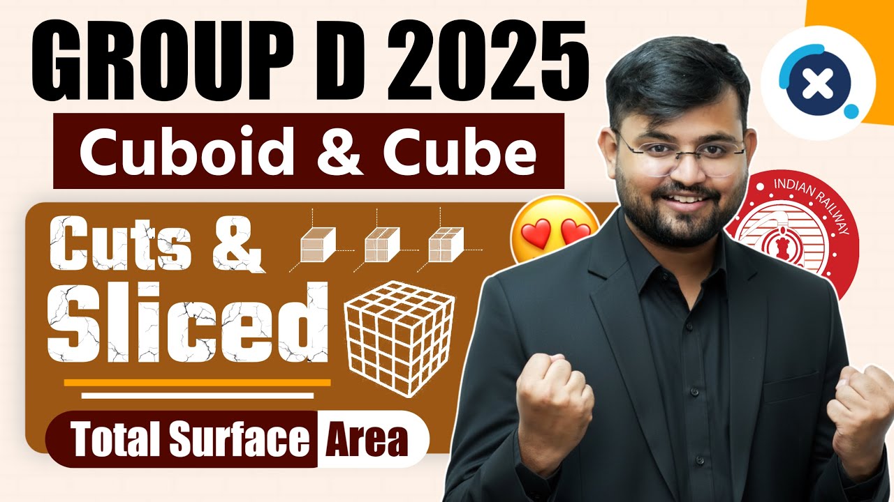 RRB Group D 2025 🔥 | Maths Cuboid & Cube Surface Area Questions | Sahil sir