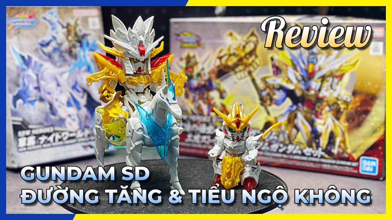 Review mô hình Gundam SD Đường Tăng và Tiểu Ngộ Không | Bonus: War Horse Knight SD World Heroes