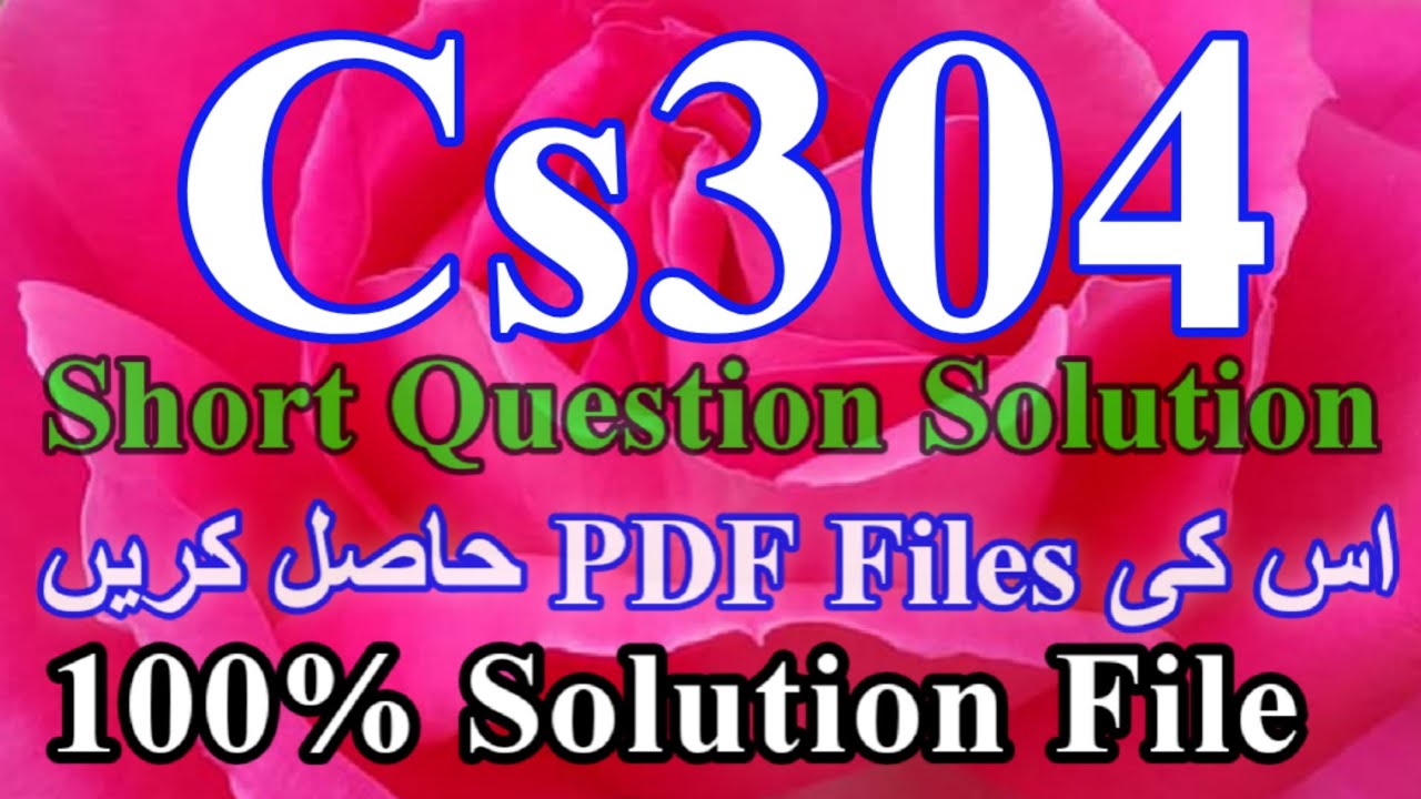 cs304 final term preparation 2022 | #cs304 @mnheroboss9969