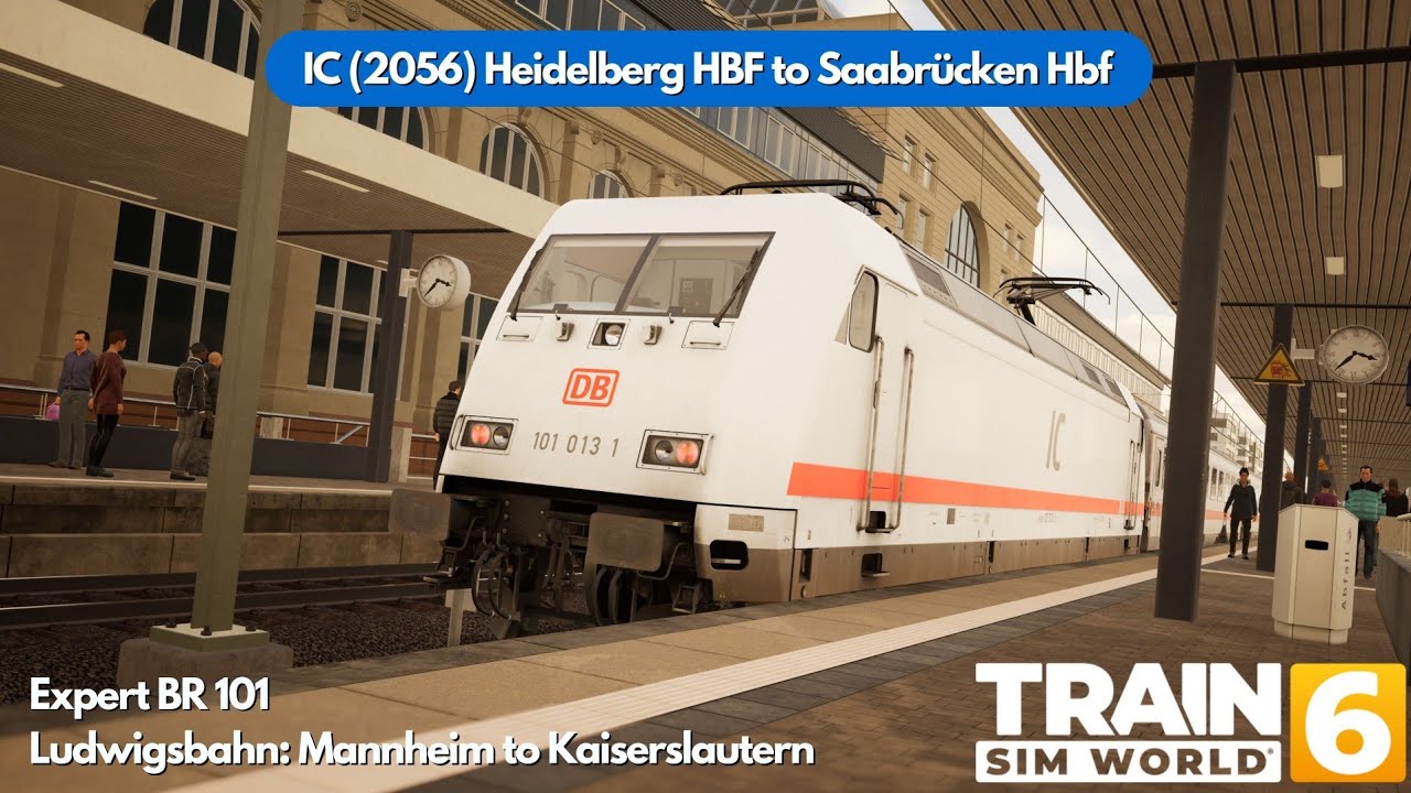 Expert BR 101 | IC (2056) Heidelberg Hbf to Saabrücken Hbf | Ludwigsbahn: Mannheim to Kaiserslautern