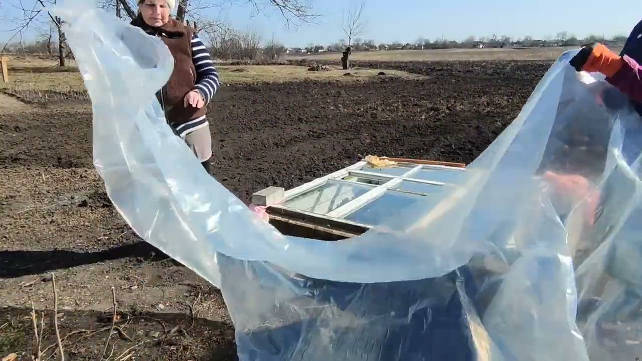 Губиниха / Сделали тепличку под помидоры / Вспоминаю и даже не верится /