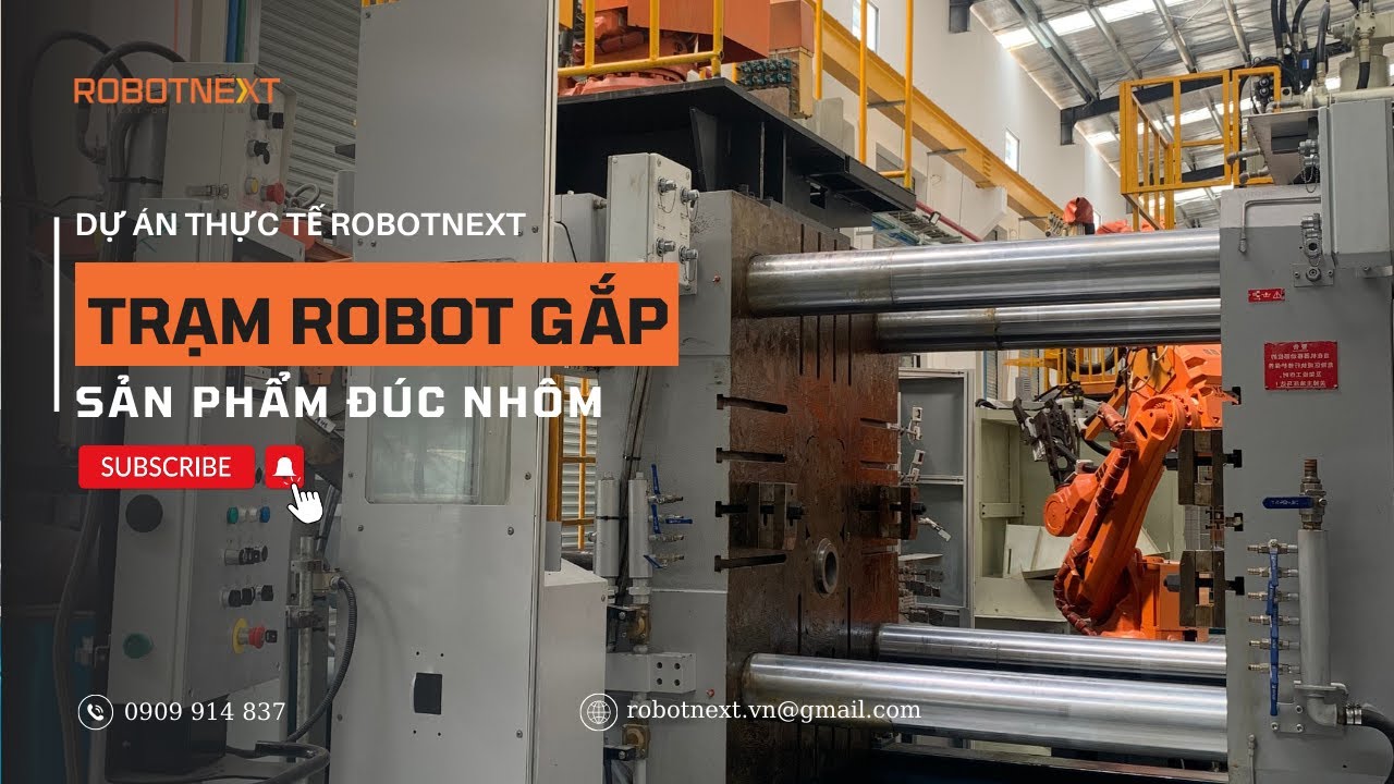 Chạy Thử Nghiệm Trạm Robot Làm Việc Trong Chuyền Đúc Nhôm | Dự Án Thực Tế Robotnext #robotics
