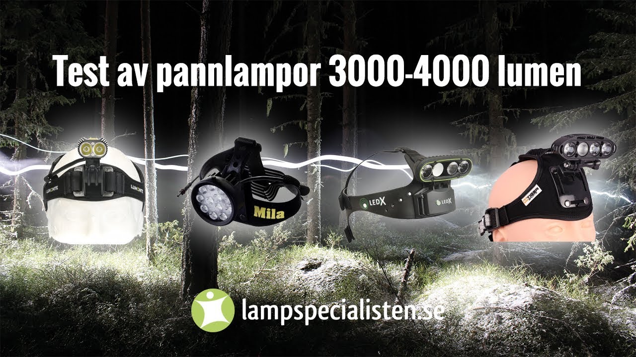 Test av pannlampor 3000-4000 lumen