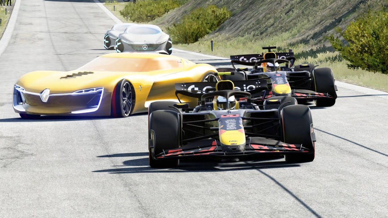 F1 2025 Red Bull RB21 vs Concept Hypercars vs Superbike Kawasaki Ninja H2R SC at Old SPA