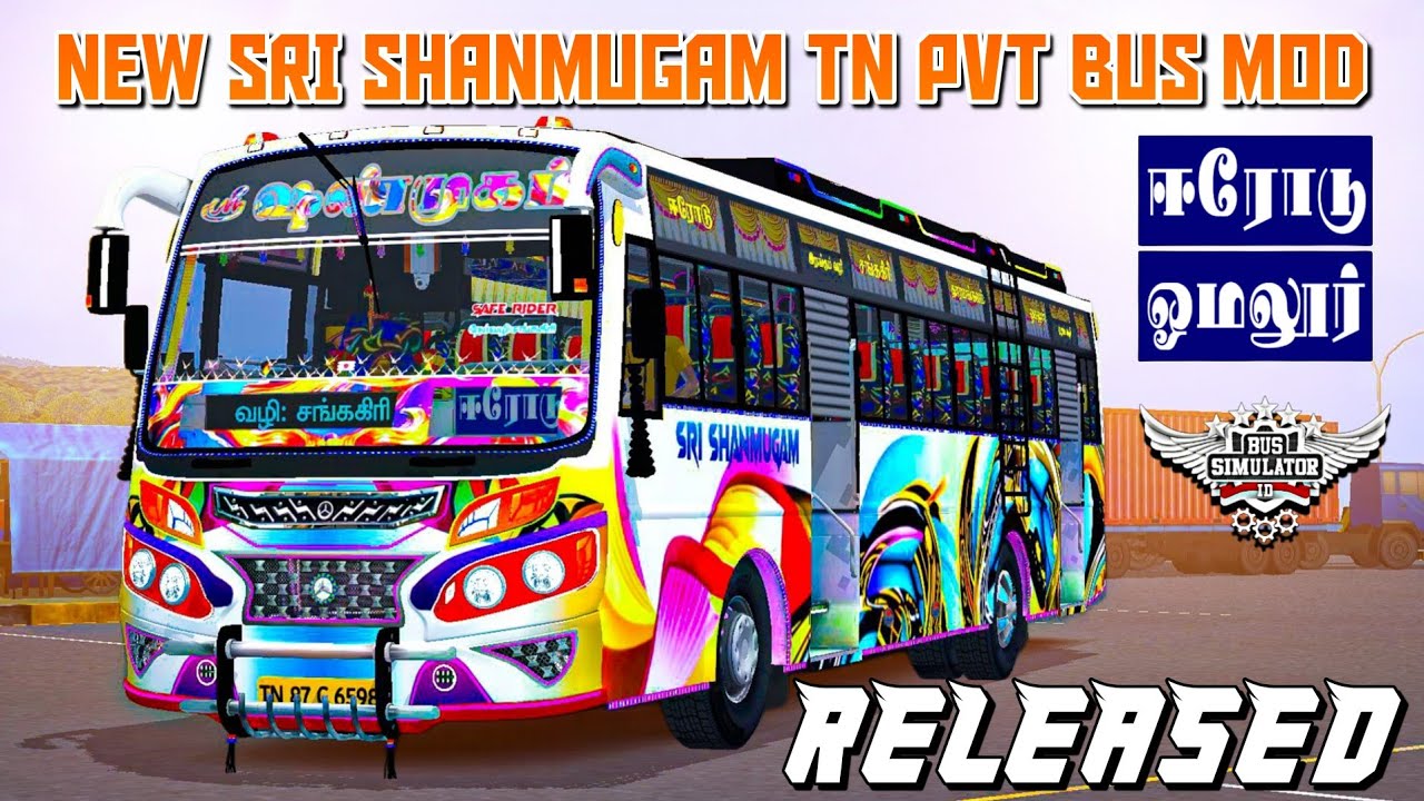 SRI SHANMUGAM Tn Pvt Bus Mod Livery|Released|Download|Bussid #rsgamingupdates#bussid#bus#mod#gaming