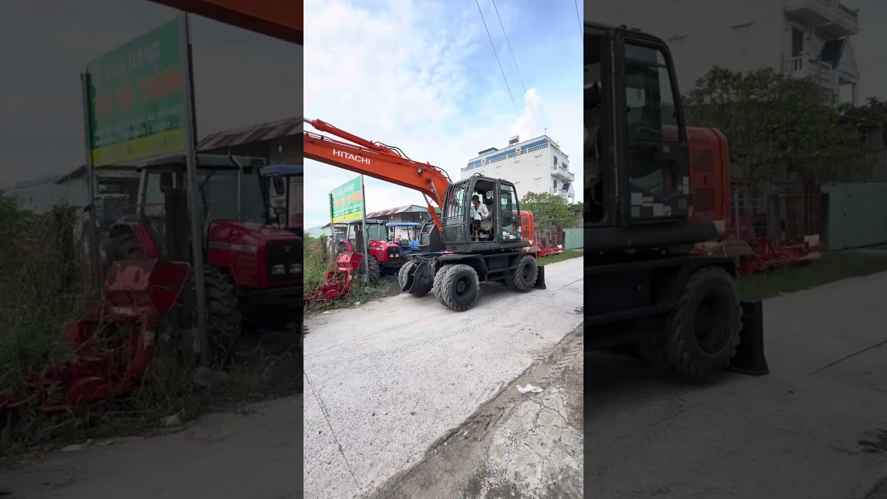 Máy xúc bánh lốp hitachi zaxis 145-3 bãi nhật 