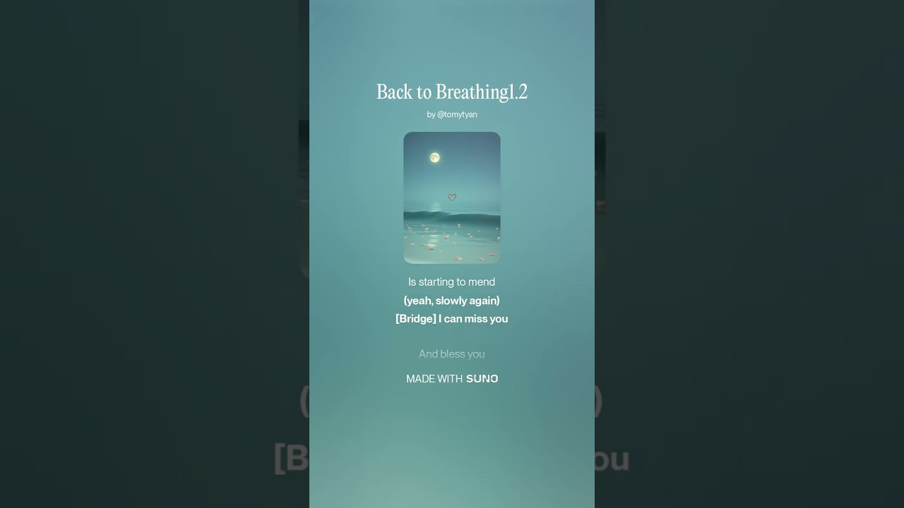Back to Breathing1.2(Official Lyric Video) / AI Female Vocal Ballad癒やし、心地よい、AI音楽