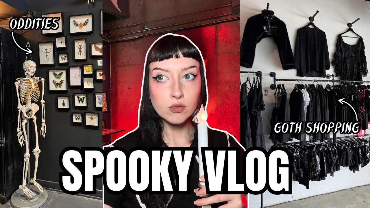 Spooky Vlog | dark art, oddities, horror pizza, and gothic shopping